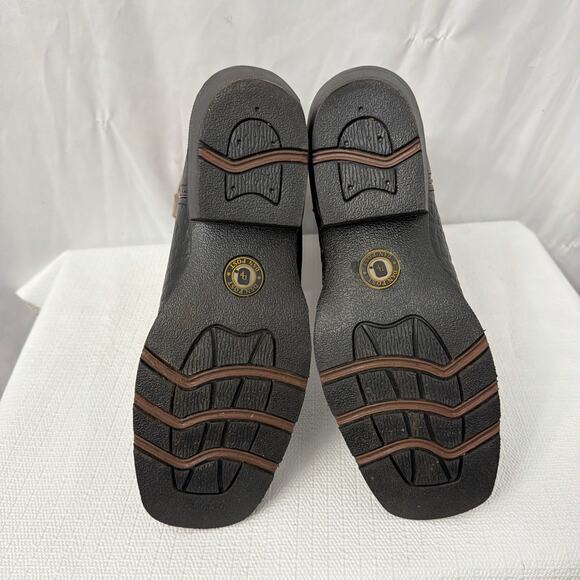 Dan Post Boots Boys 6 D Little River Cowboy Black Tan Leather Square Toe Youth - Picture 10 of 10